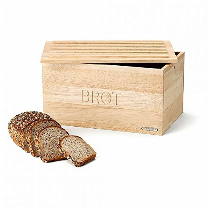 Хлебница с крышкой, каучуковое дерево 34.5х23 см Continenta