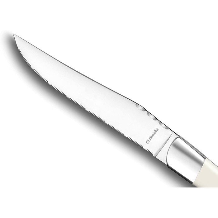 Набор ножей для стейка Amefa Lou Laguiole из 6 предметов Беле ручки Микро-волнистая заточка с сохраняющейся остротой Супер остре и нарезанне, столове прибор для стейка Профессиональнй набор для стейка Королевский стейк