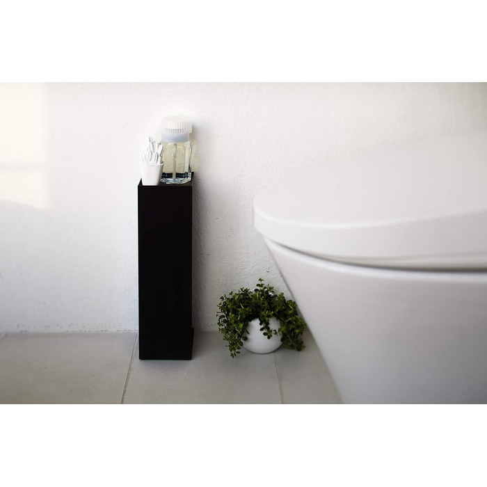 Держатель туалетной бумаги 11,5 см, высота 38,5 см, черный YAMAZAKI