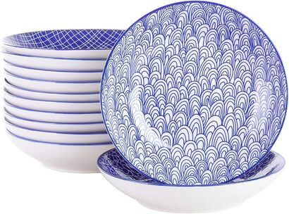 Набор обеденных тарелок 12 предметов, фиолетовый Takaki Vancasso