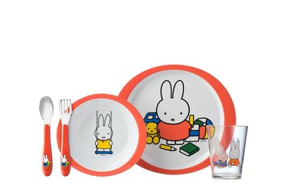 Набор детской посуды 5 предметов Miffy plays Mepal