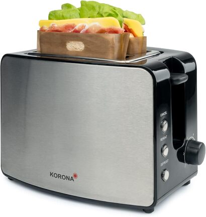 Тостер с многоразовыми пакетами для сэндвичей 850 Вт, черный 21250 Korona