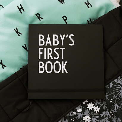 Блокнот 2,5x25x25 см черный Baby's First Book Design Letters
