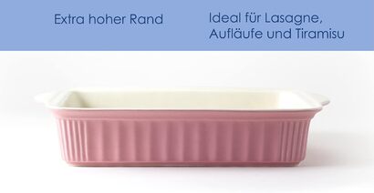 Форма для запекания 33 х 22 х 6,8, розовая Hanseküche