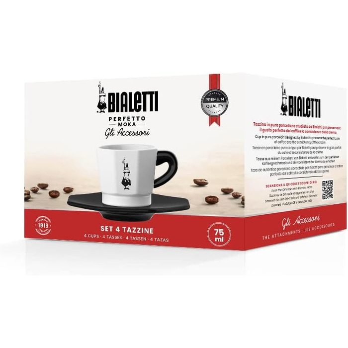 Набор чашек для кофе 8 предметов Bialetti