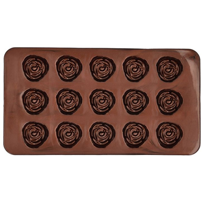 Форма для приготовления шоколадных конфет в виде роз, 2 шт, 11,5 х 21 см, RBV Birkmann