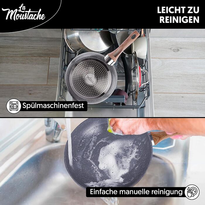 Набор сковород сковород с антипригарным покрытием 20, 24 и 28 см, 3 предмета La Moustache