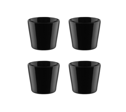 Чашка для эспрессо 80 мл черная, 4 предмета Tonale Alessi
