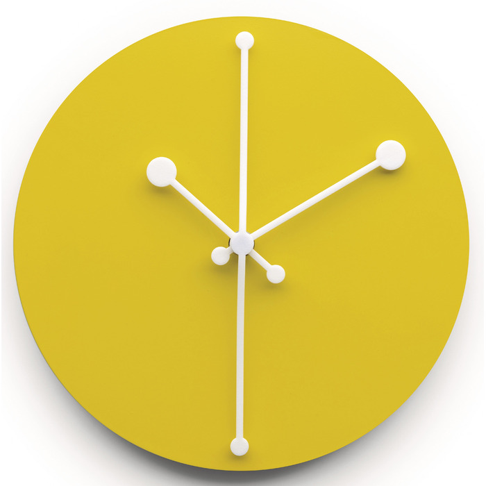 Настенные часы Ø 20 см желтые Dotty Alessi
