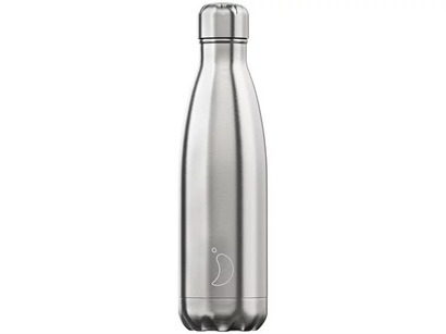 Вакуумная бутылка для воды 0,5 л, серебристая Stainless Steel CHILLY'S