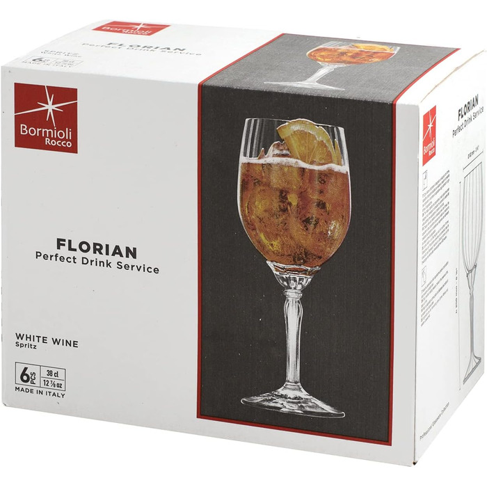 Набор бокалов, для вина 380 мл, 6 предметов Florian Bormioli Rocco