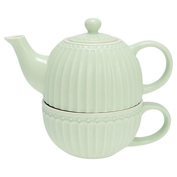 Заварочный чайник с чашкой 15 см, светло-зеленый Alice GreenGate