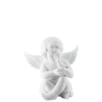Фигурка "Ангел с голубем" 14,4 см белая матовая Angel Rosenthal