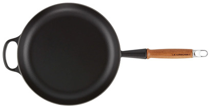 Сковорода 28 см с деревянной ручкой, черная Le Creuset