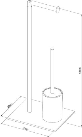 Туалетный набор 3 предмета Sealskin Tube Stand