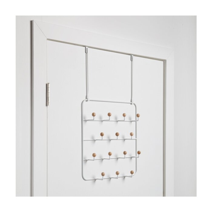 Вешалка дверная 59,69x36,19x10,16 см белая Estique Multifunktionale Türgarderobe Umbra