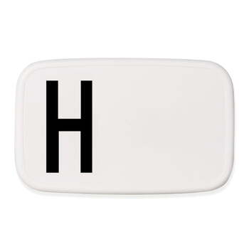 Ланч-бокс H 6,5x11x18 см черно-белый Personal Lunch Box Design Letters