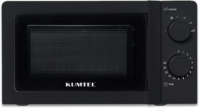 Микроволновая печь KUMTEL / 20 л / 700 Вт / 6 уровней мощности/Стекляннй поворотнй стол (диаметр 24,5 см) / Функция размораживания по времени/Легко очищаемая внутренняя камера для приготовления пищи/Чернй Одиночная микроволновая печь Black