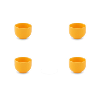 Набор подставок для яиц 4 см, 4 предмета, желтый Happymix Friesland