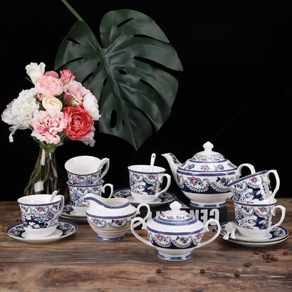 Чайный сервиз на 6 человек 15 предметов Vintage Flowers Fanquare
