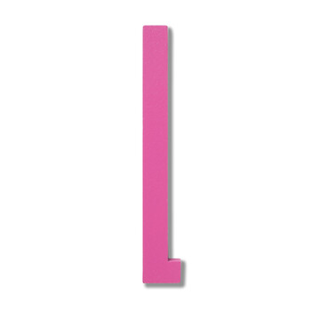 Буквы L 12x0,9 см розовые Wooden Letters Indoor Design Letters