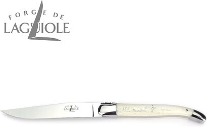 Набор столовых приборов для стейка Forge De Laguiole, нож и вилка для стейка из нержавеющей стали, ручка из кости