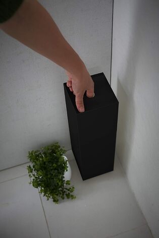 Держатель туалетной бумаги 11,5 см, высота 38,5 см, черный YAMAZAKI