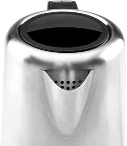 Лектрический чайник Gastroback 42435 Дизайн мини, емкость из нержавеющей стали емкостью 1 литр с индикатором уровня, панель управления с подсветкой, функция подогрева, мощность 2200 Вт, 18/8