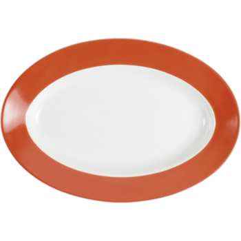 Блюдо овальное 32 см, красно-оранжевое Pronto Colore Kahla