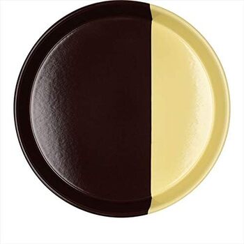 Тарелка для торта 32 см, эмалированная, шоколадно-ванильный Riess 0694-573
