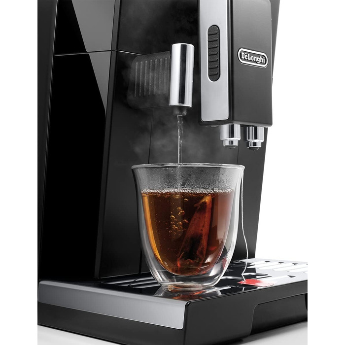 Кофемашина на 2 чашки с насадкой для вспенивания молока, черная Elite Cappuccino De'Longhi