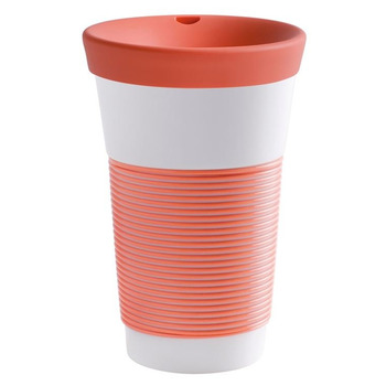 Чашка 0,47 л, с крышкой коралловый закат Сupit To Go Mugs Magic Grip Kahla