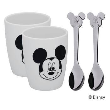Набор детских кружек и ложек, 4 предмета, Mickey Mouse WMF