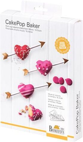 Форма для выпечки в виде сердечек, 24,5 x 17,5 x 2,5 см, розовая, RBV Birkmann