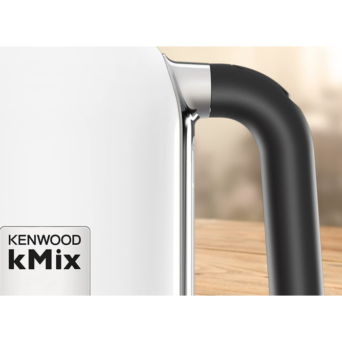 Лектрический чайник Kenwood ZJX650BK kMix мощностью 2200 Вт, металлический, обемом 1 литр, белй, 21,5x13,2x22,9