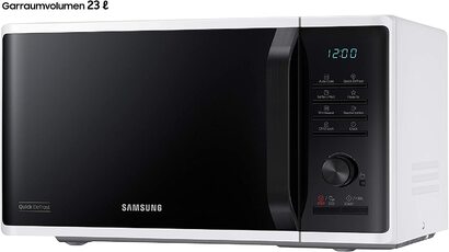 Микроволновая печь Samsung MS2AK3515AW/EC, мощность 800 Вт, Емкость для приготовления пищи 23 , ширина 48,9 см, бстрая разморозка, 29 автоматических программ, Белй одиночнй