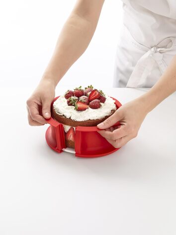 Форма для выпечки торта 15 x 15 x 8 см, красная Lékué
