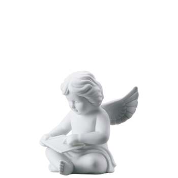Фигурка "Ангел с планшетом" 10 см белая матовая Angel Rosenthal