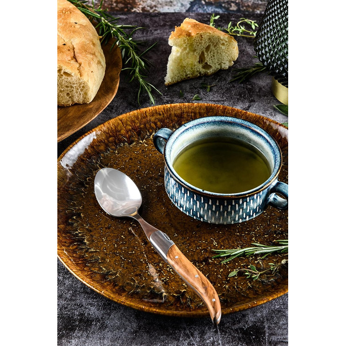 Набор ложек для супа 6 предметов, оливковое дерево Luxury Line Laguiole Style de Vie