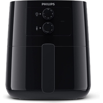 Фритюрница Philips Essential - 4,1-литровая сковорода, фритюрница без масла, Интеллектуальное зондирование, Бстрй воздух, приложение NUTRIU с рецептами (HD9200/90),9 х 11 х 15 см, чернй