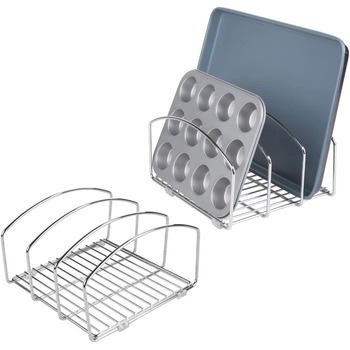 Набор кухонных подставок для посуды 2 предмета с 3 отделениями mDesign 