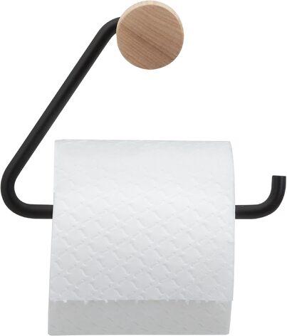 Держатель для туалетной бумаги вертикальный 16 см, черный Tiger