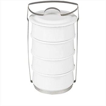 Набор контейнеров для еды 4 предмета, эмалированный, белый Riess 0331-033