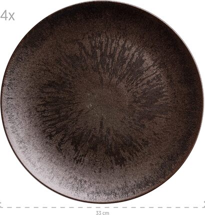 Набор тарелок 4 предмета Metallic Bronze Series MÄSER