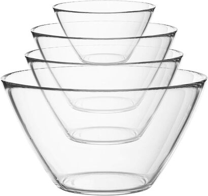 Набор стеклянных кухонных чаш 4 предмета Bormioli Rocco