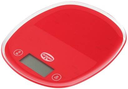 Весы кухонные красные с LED - дисплеем Dr. Oetker