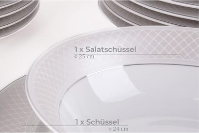 Набор столовой посуды на 6 человек 24 предмета Scania Konsimo