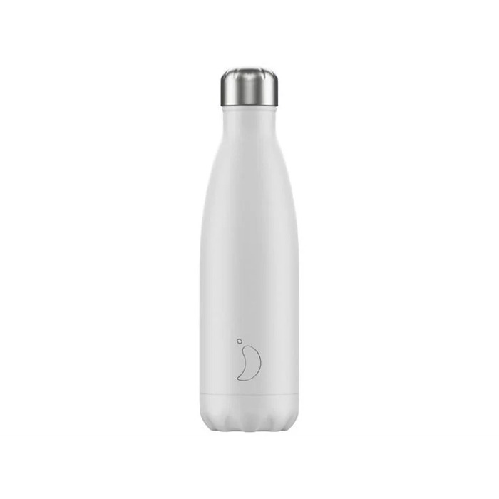 Вакуумная бутылка для воды 0,5 л, белая Monochrome White CHILLY'S