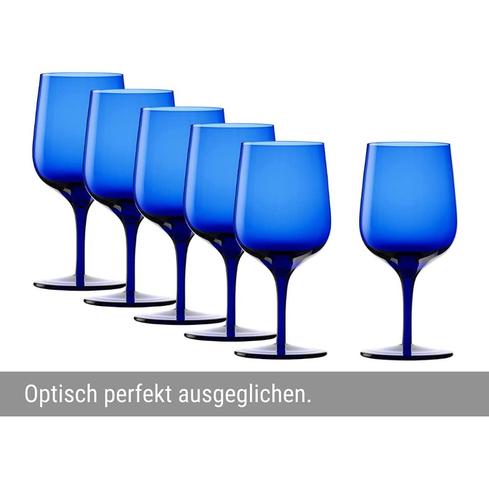 Набор стаканов для воды 6 шт. 340 мл, синий Grandezza Stölzle Lausitz