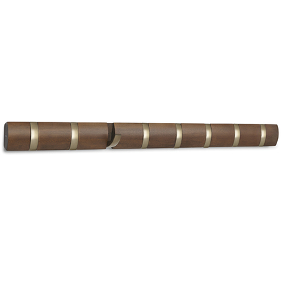 Вешалка настенная на 8 крючков Flip коричневая Umbra